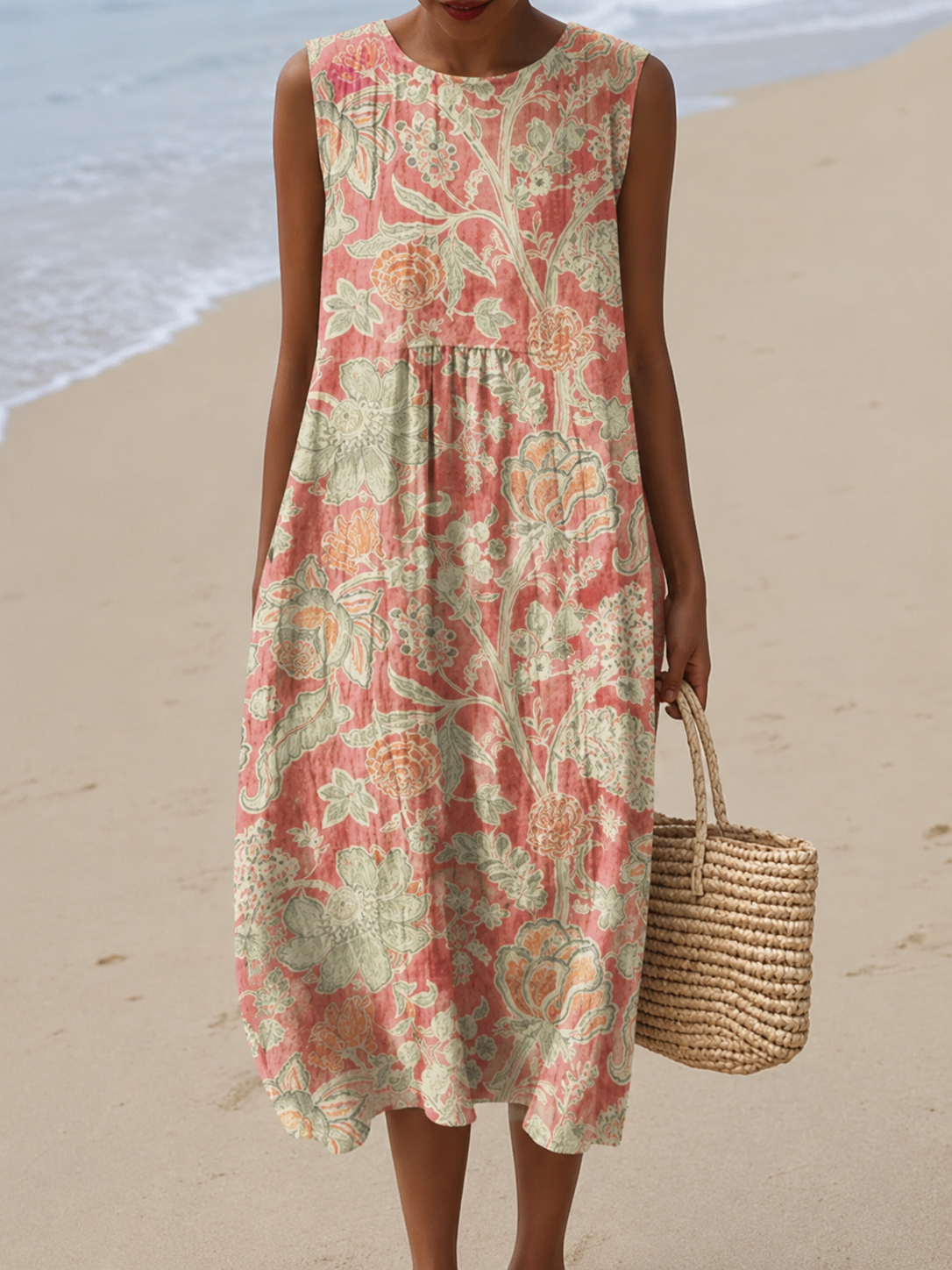 BETH™ - PAISLEY FLORAL MIDI DRESS