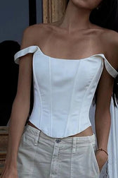 Solid Color Boned Square Neck Tank Top