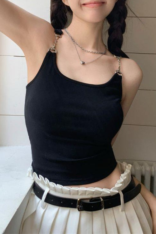 Chic Crop Sleeveless Tank Top