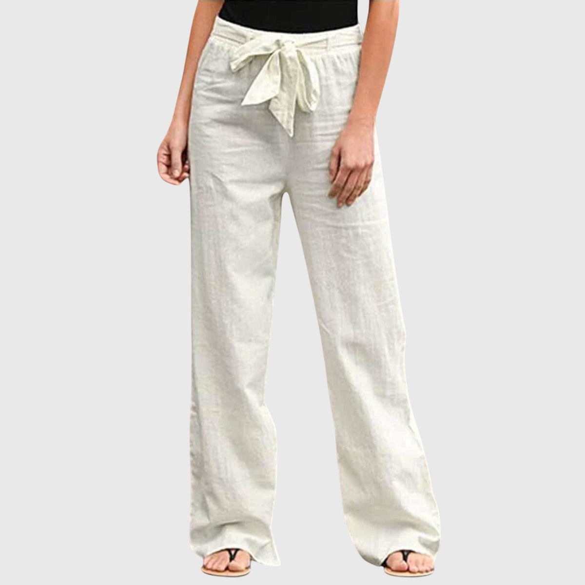 Belted High Waist Wide Leg Pants