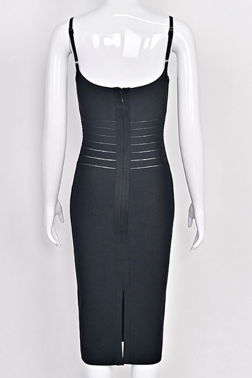 Abigail Bodycon Midi Dress - Classic Black