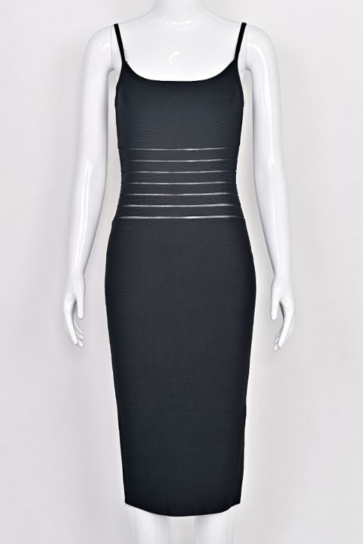 Abigail Bodycon Midi Dress - Classic Black