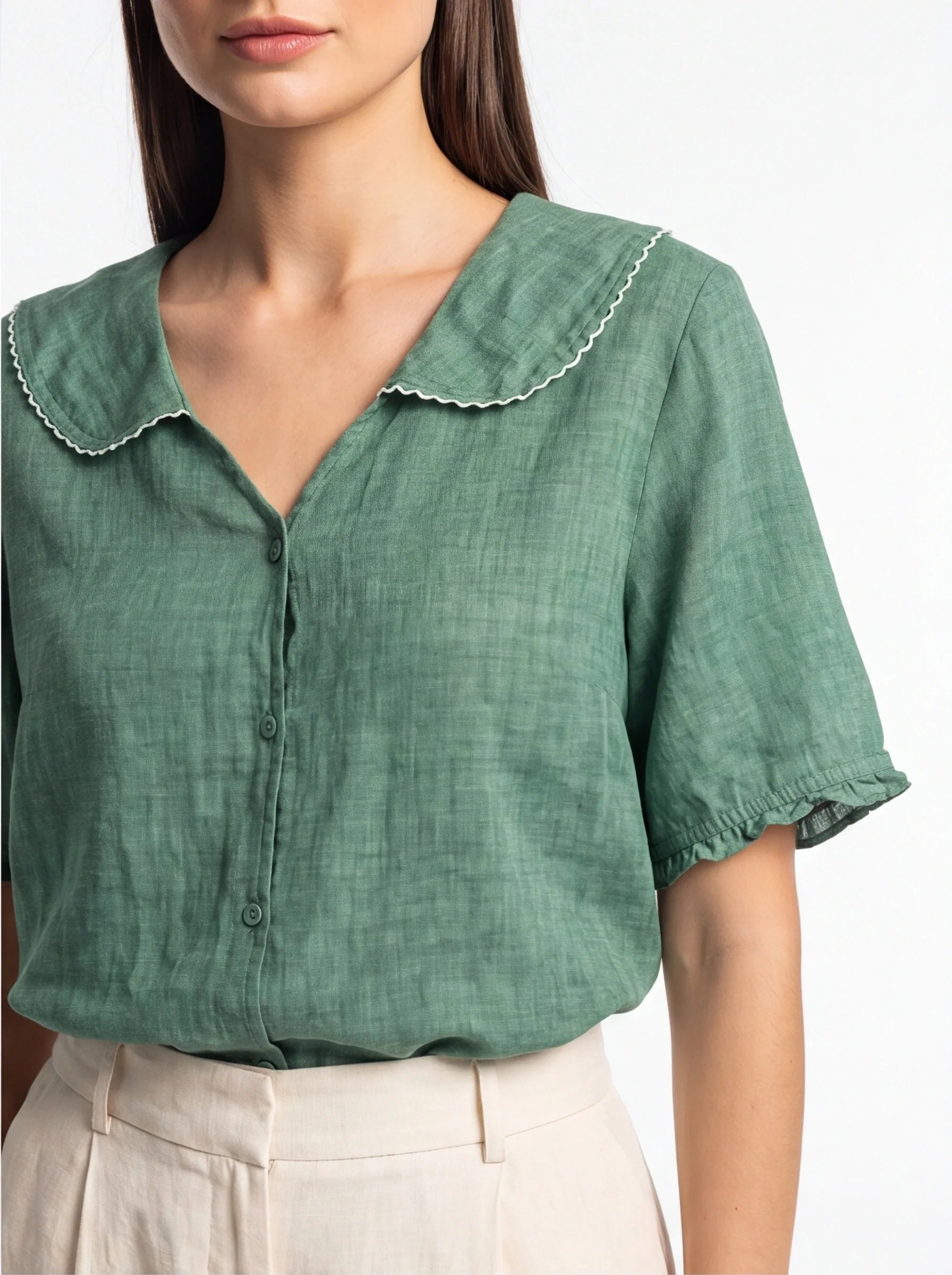 Elegant Airy Summer Blouse with Lightweight Fabric and Breathable Desi