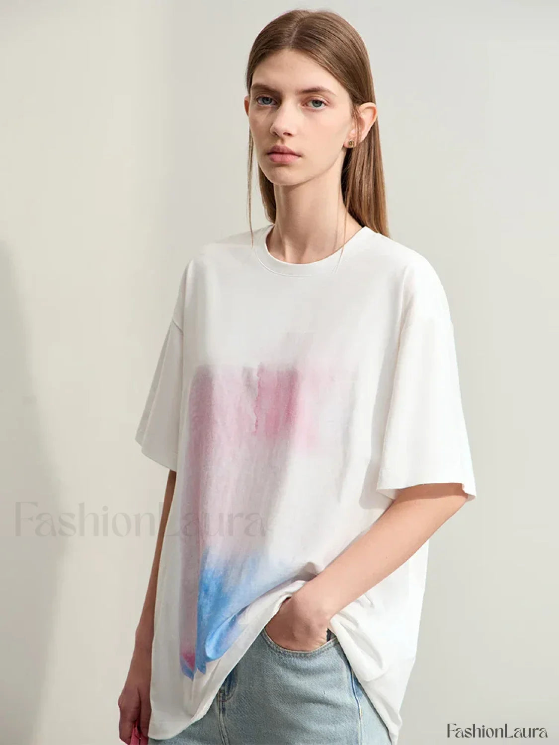 Abstract Print Loose Fit T-Shirt
