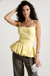Satin Solid Waist Cami Top