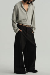 Henley Neck Soft Comfortable Long Sleeve Tee