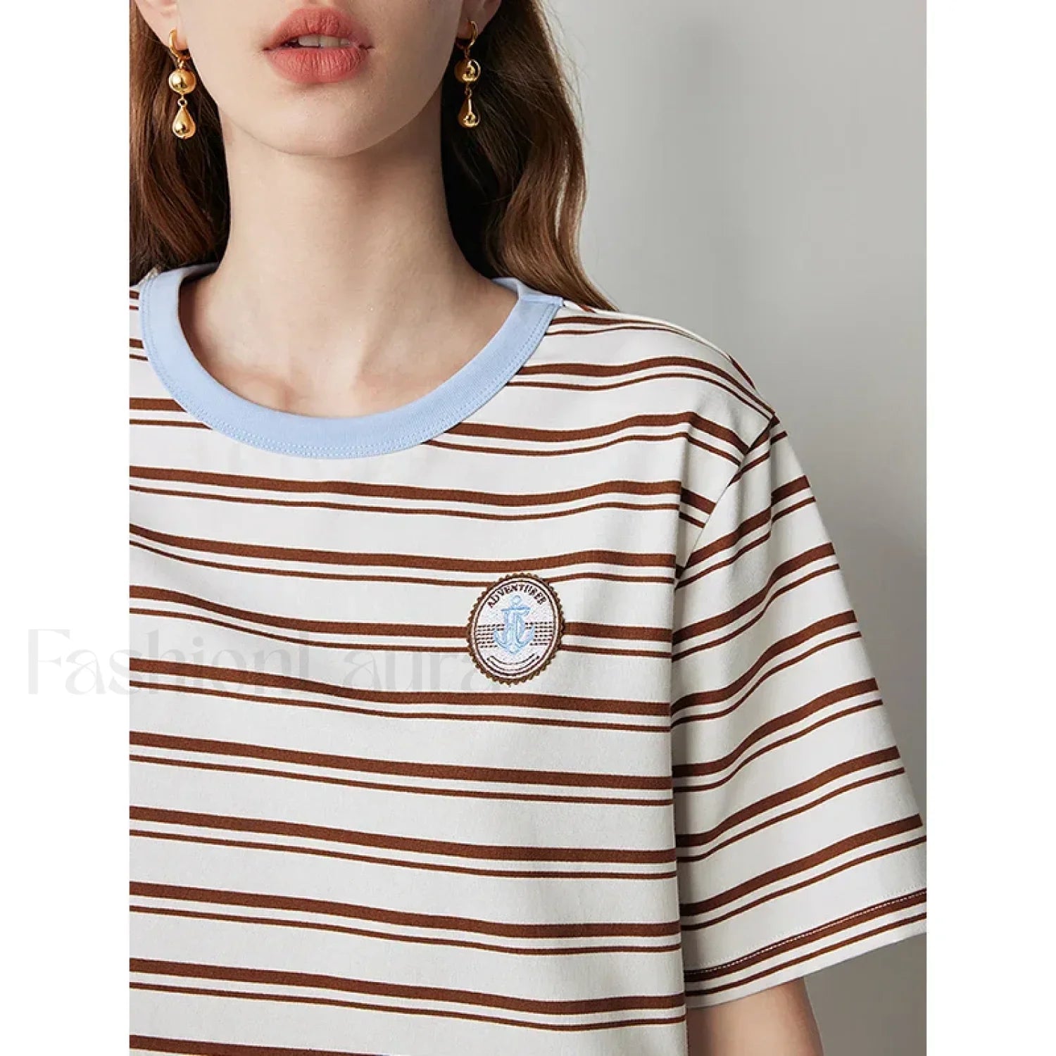 Academy Stripe Round Neck T-Shirt