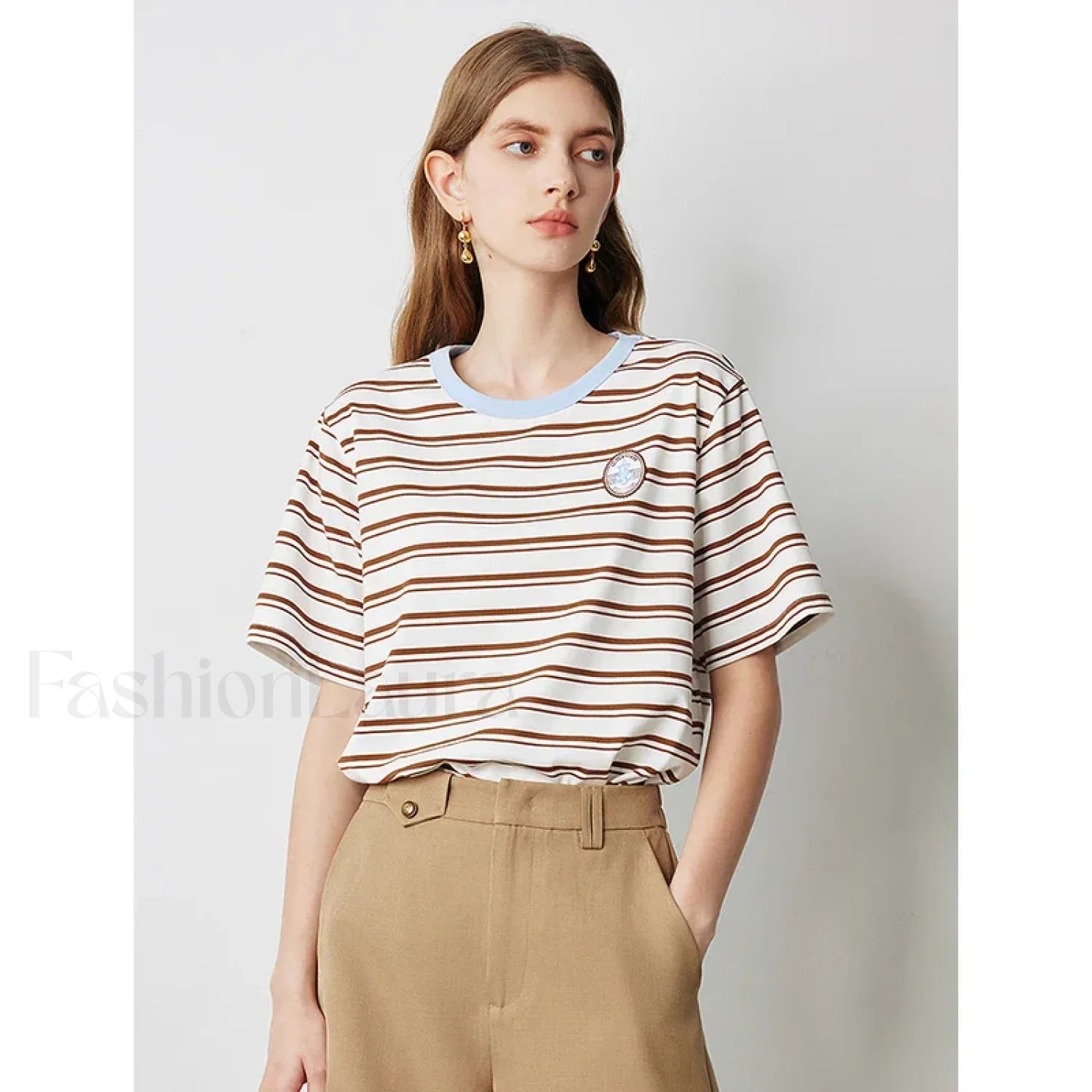 Academy Stripe Round Neck T-Shirt