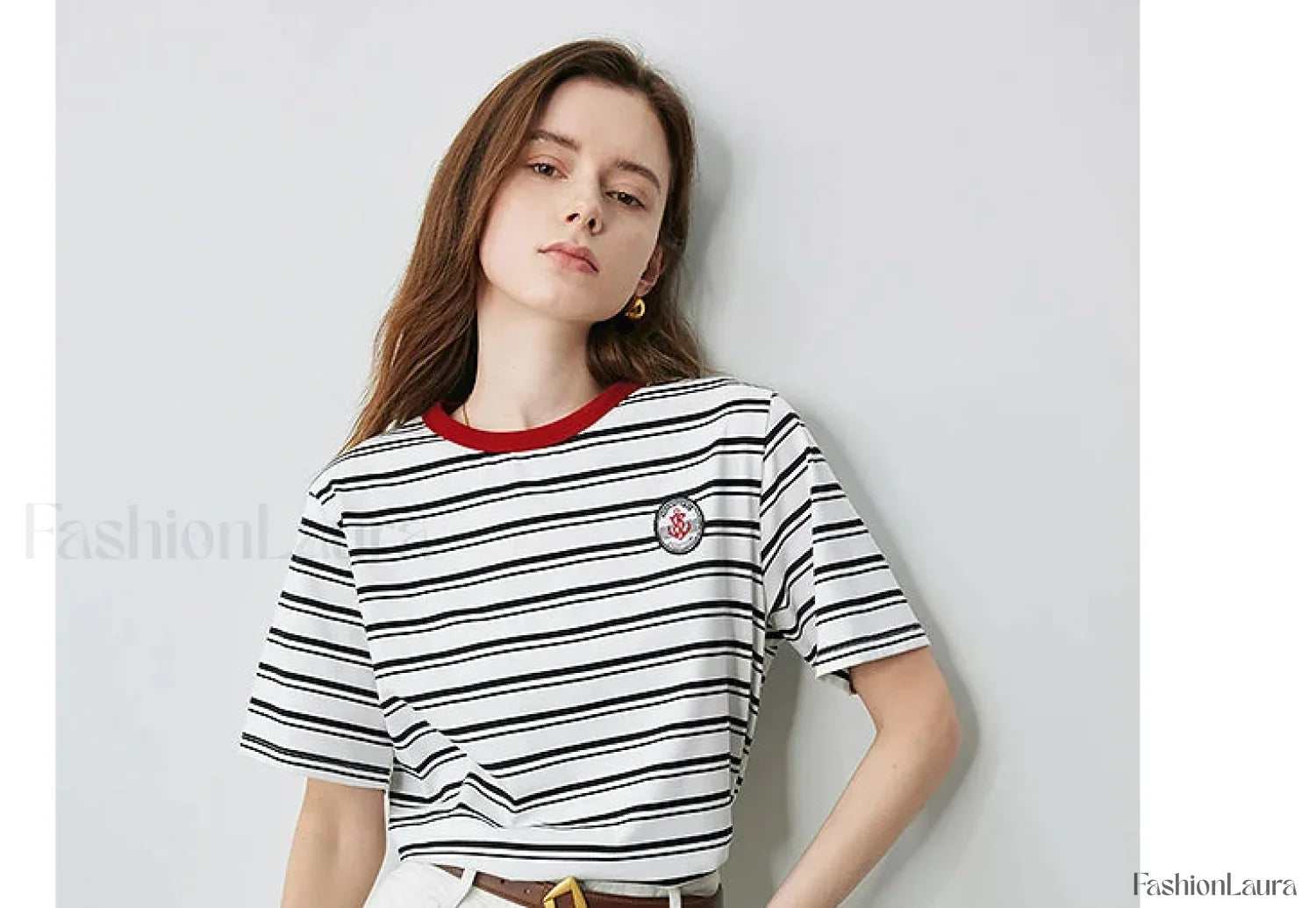 Academy Stripe Round Neck T-Shirt