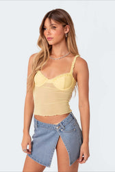 Scallop Lace Fitted Cami Top