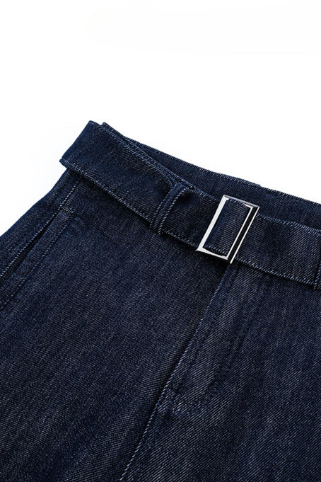 High-Waist Wide-Leg Denim Jeans