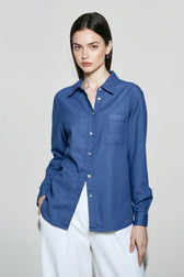Linen Solid Minimalist Blouse