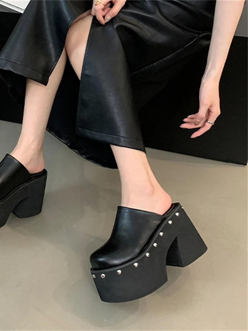 Adalyn Thick High Heel Shoe