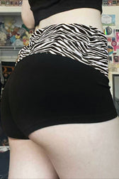 Letter Print Bodycon Booty Shorts