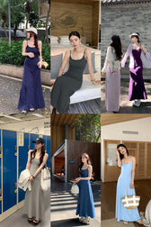 Spaghetti Strap Bodycon Slip Maxi Dress 25