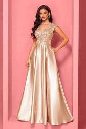 V Neck Sleeveless Mermaid Prom Dress