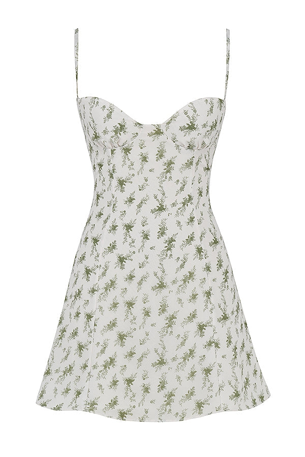 Ditsy Floral Underwire Sweetheart Cami A-Line Mini Dress 12
