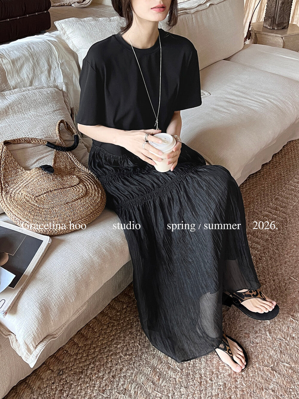 Short Sleeve Tiered Mesh A-Line Maxi Dress 7