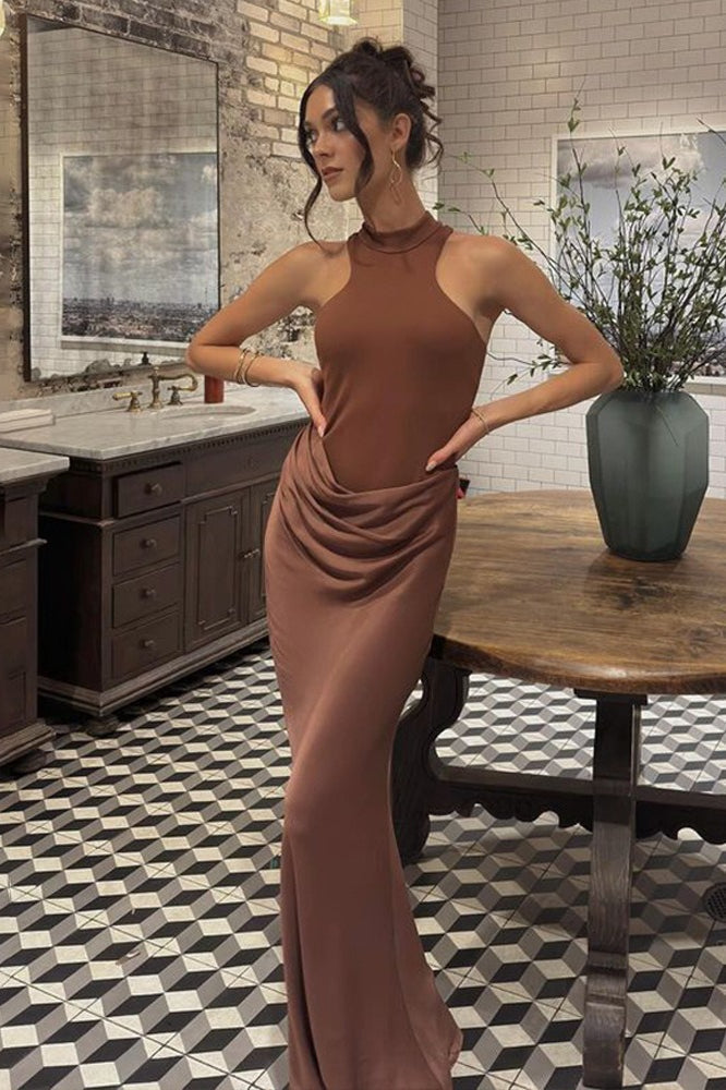 Cutout Sleeveless Slim Fit Maxi Dress