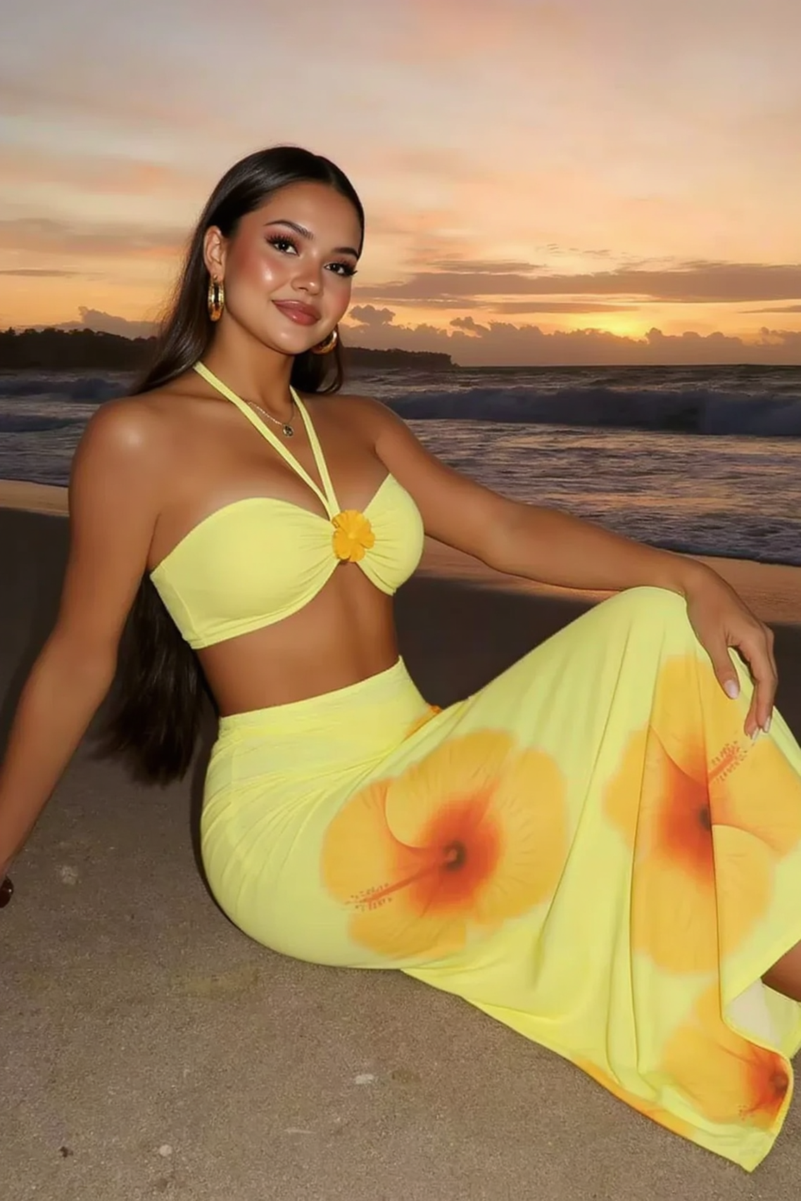 Slim Beach Vacation Three Piece Swim Set