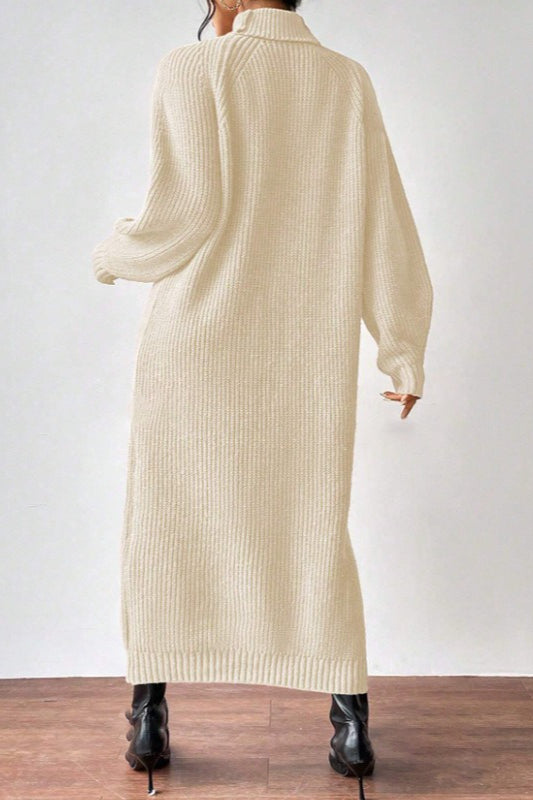 Turtleneck Pullover Sweater Dress