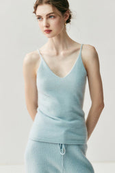 Cashmere V Neck Knit Cami Top