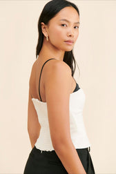 Colorblock Lace Trim Cami Top