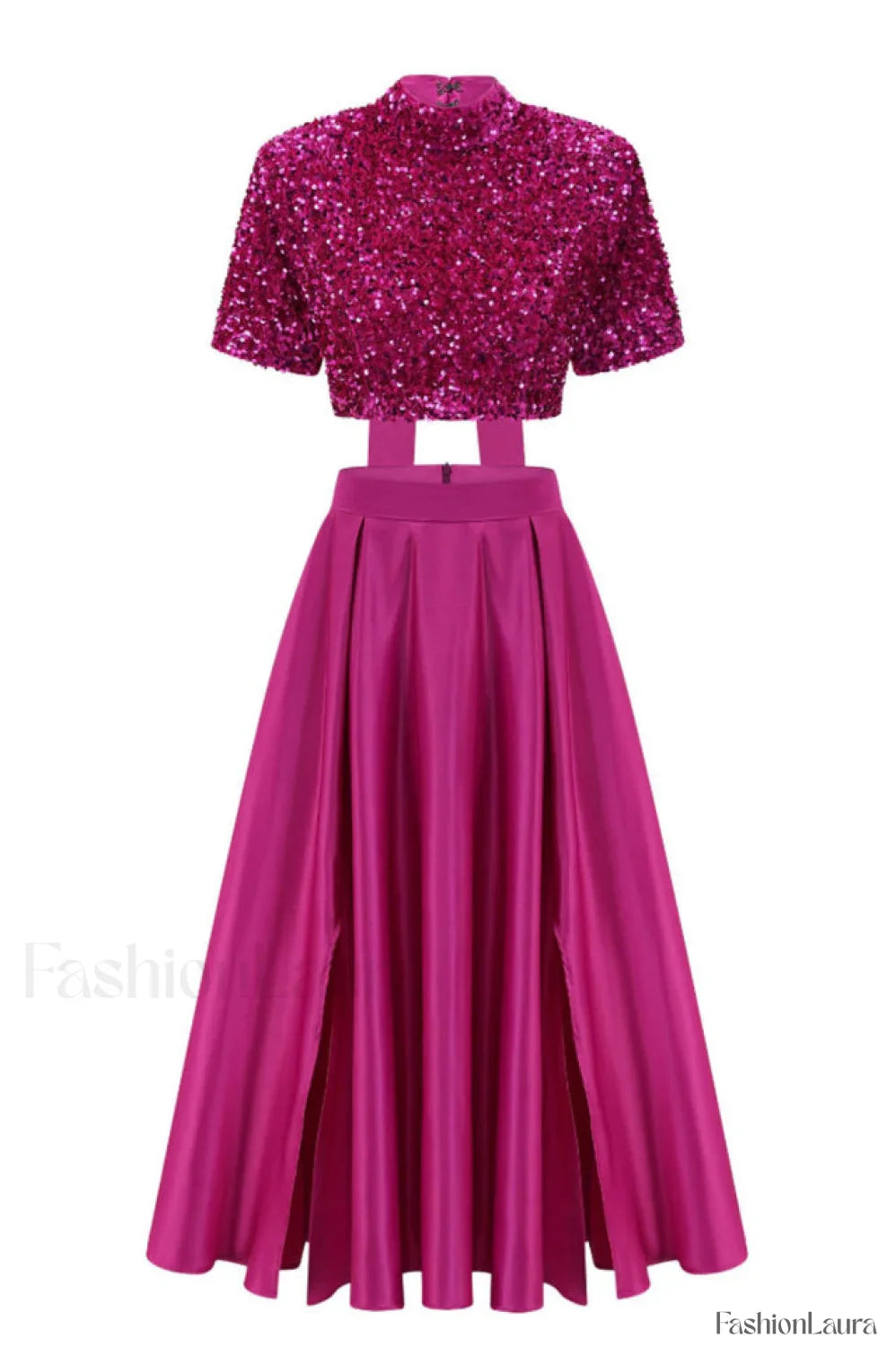 Aisha Sequin Bow Charming Lace Up Set