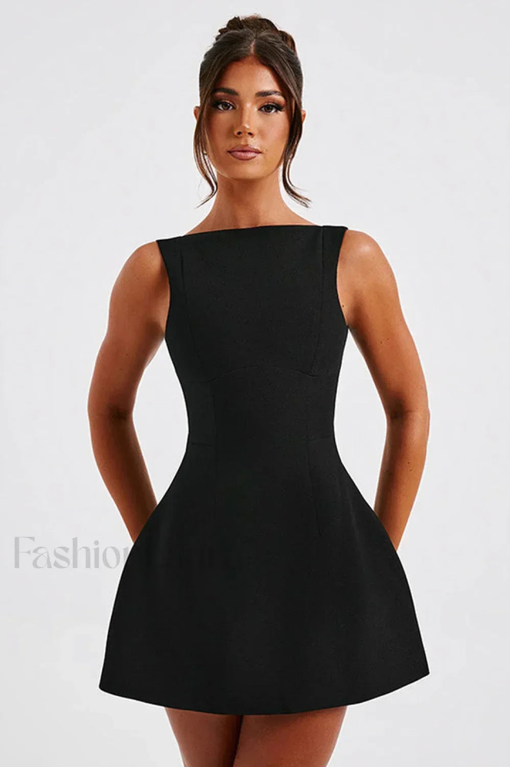 Alana Elegant Mini Dress S / Black