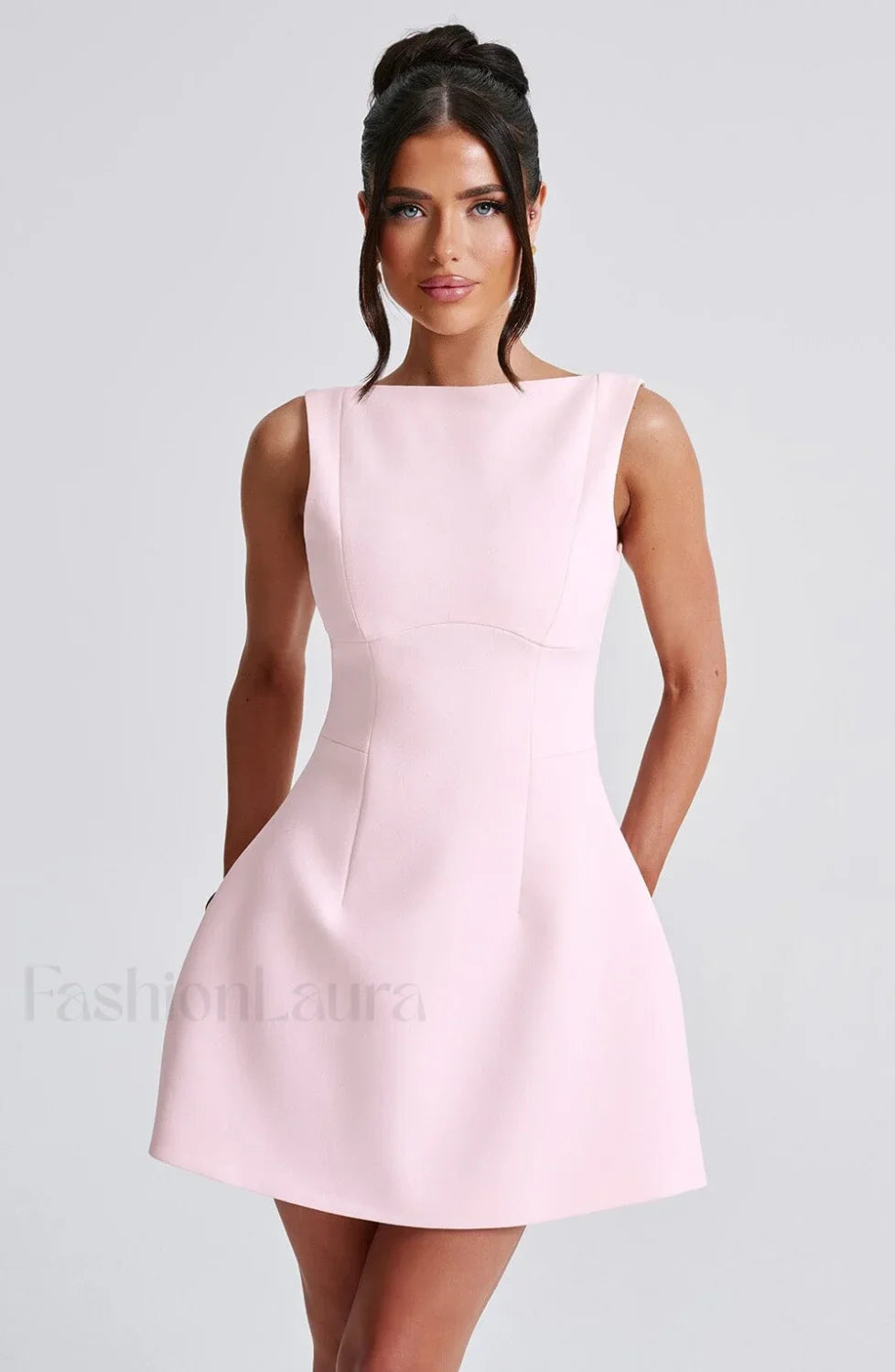 Alana Mini Graceful Dress - Blush