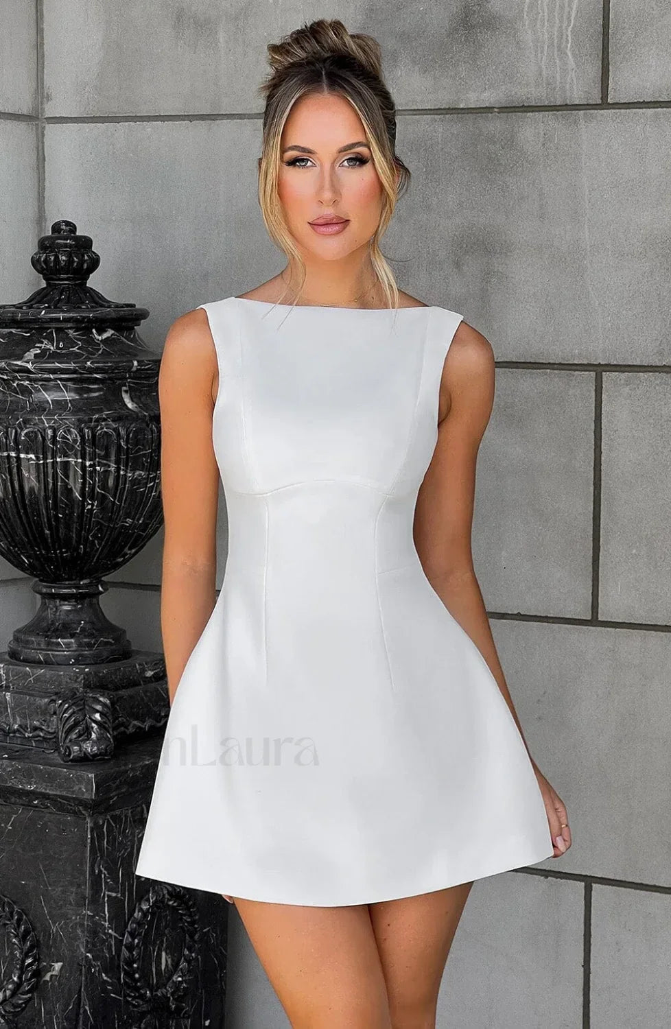 Alana Mini Graceful Dress Ivory S Dress