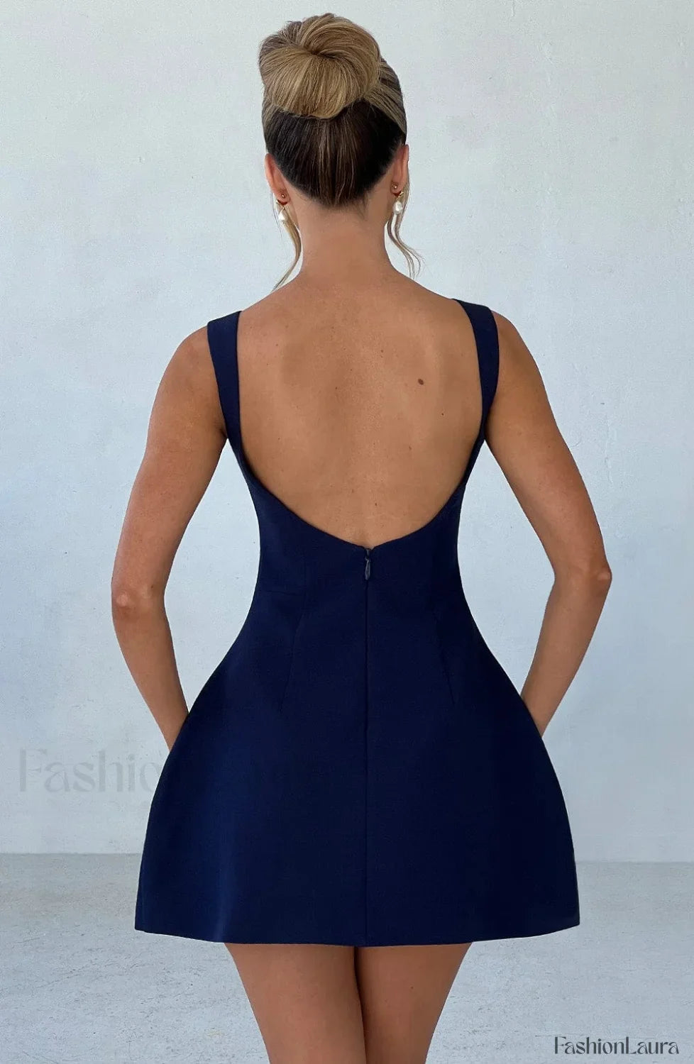 Alana Mini Graceful Dress - Navy