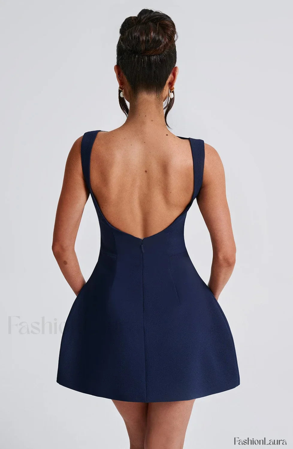 Alana Mini Graceful Dress - Navy
