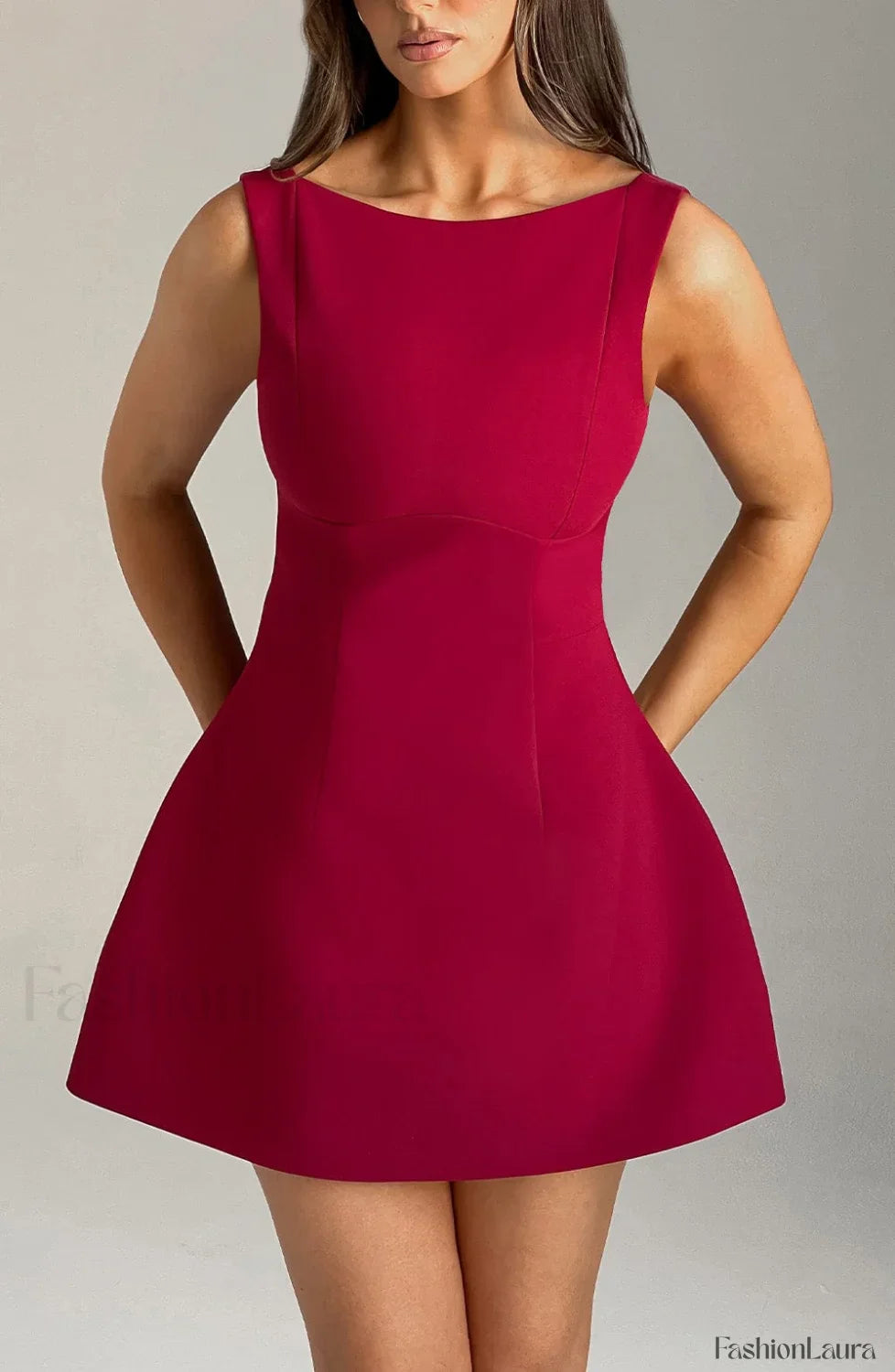 Alana Mini Graceful Dress - Wine