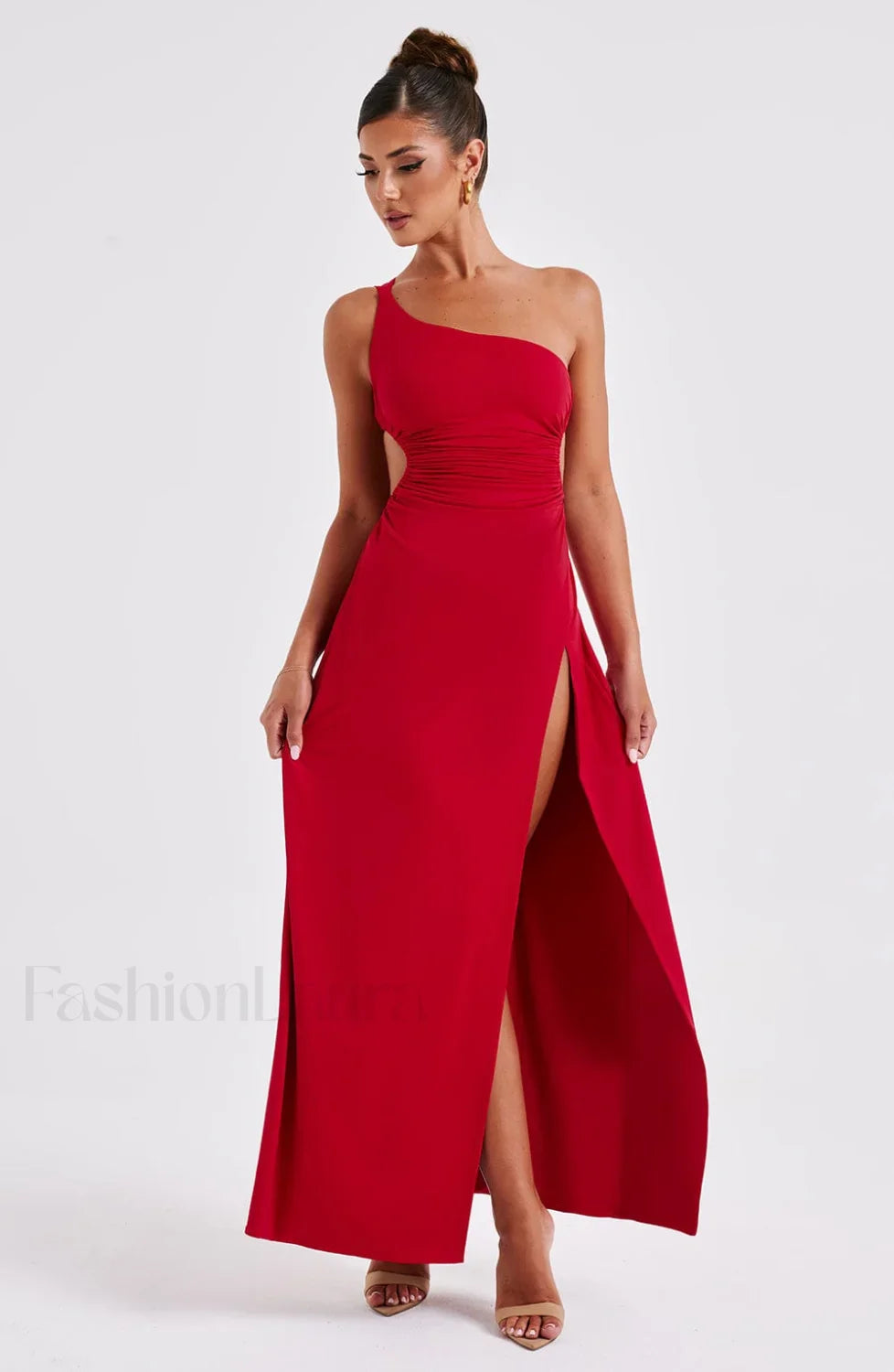 Alecia Maxi Graceful Dress - Red