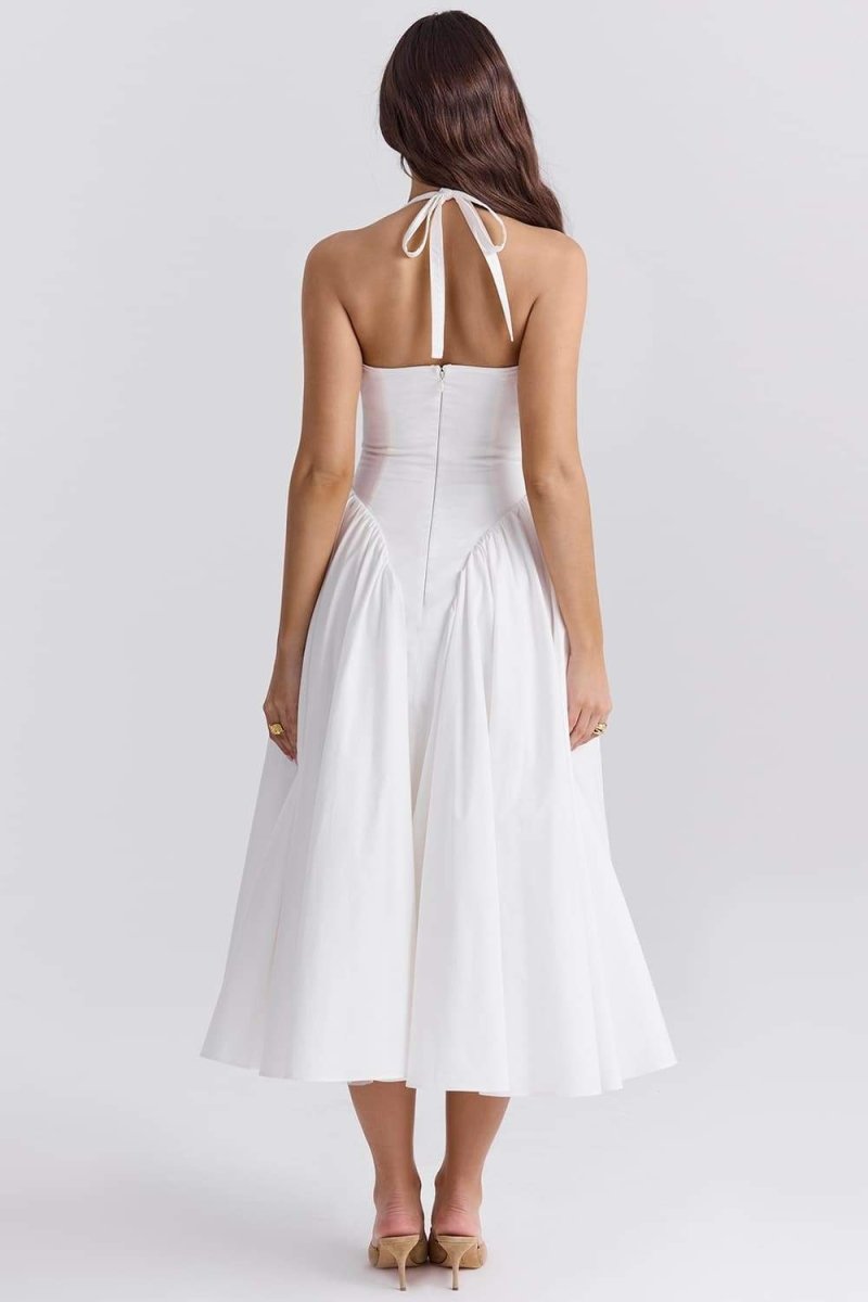 Halterneck Alice Open Back Midi Dress