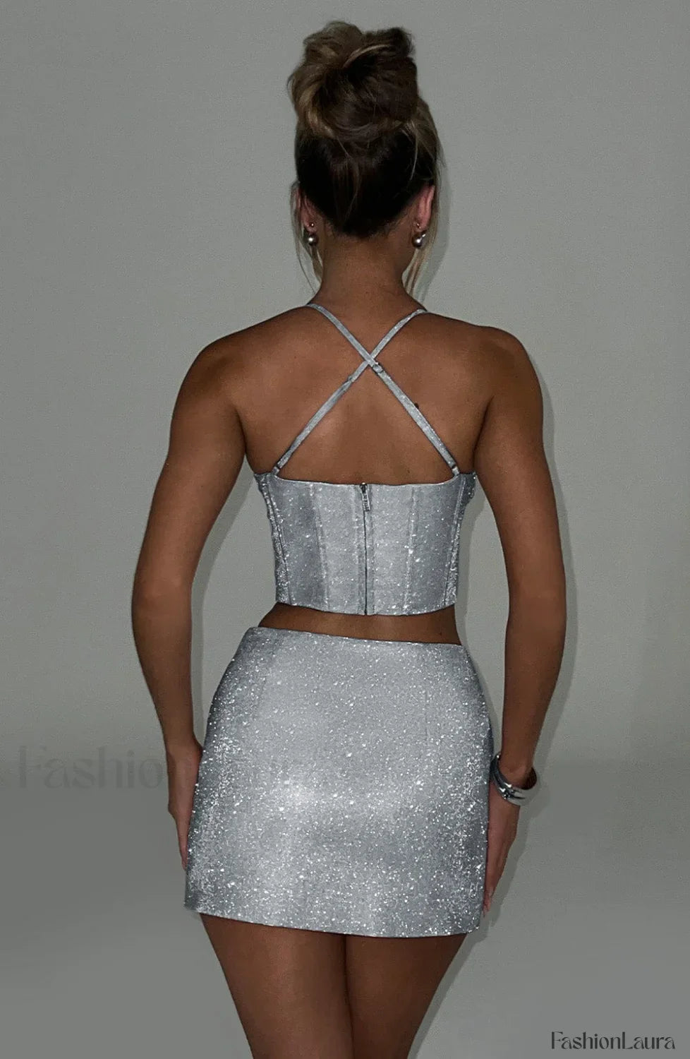 Amadae Corset Graceful - Silver Sparkle