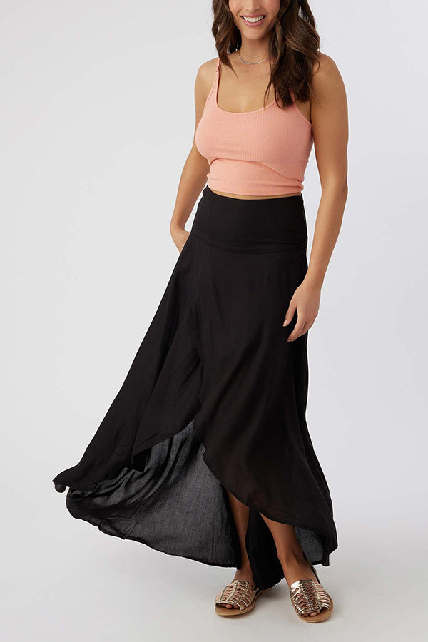 High Low Flare Shape Maxi Skirts