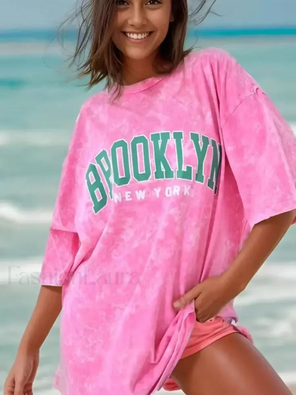 American Vintage Print Cotton T-Shirt