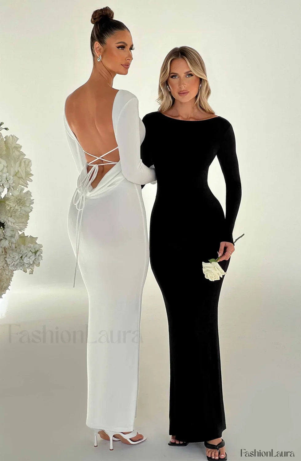 Anastassia Maxi Graceful Dress - Black