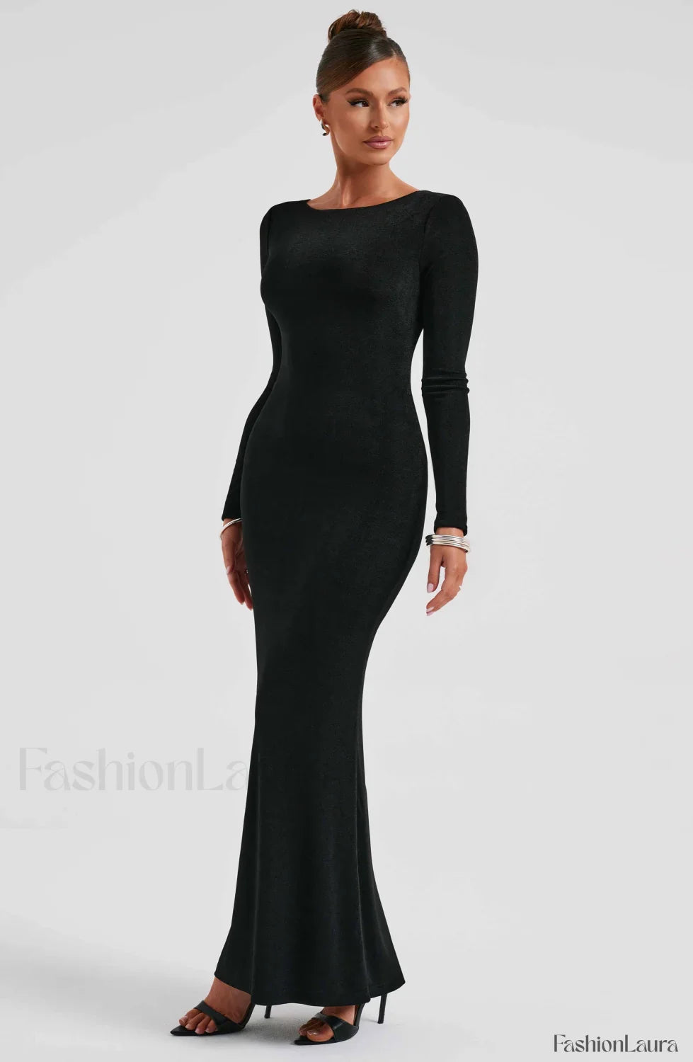 Anastassia Maxi Graceful Dress - Black