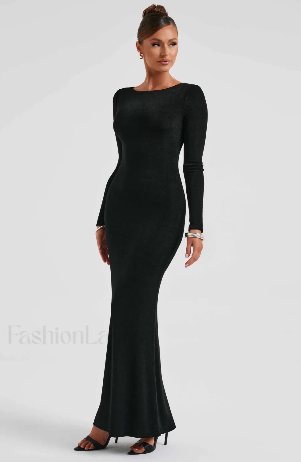 Anastassia Maxi Graceful Dress - Black