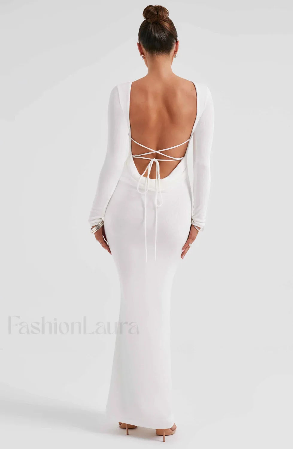 Anastassia Maxi Graceful Dress - Ivory