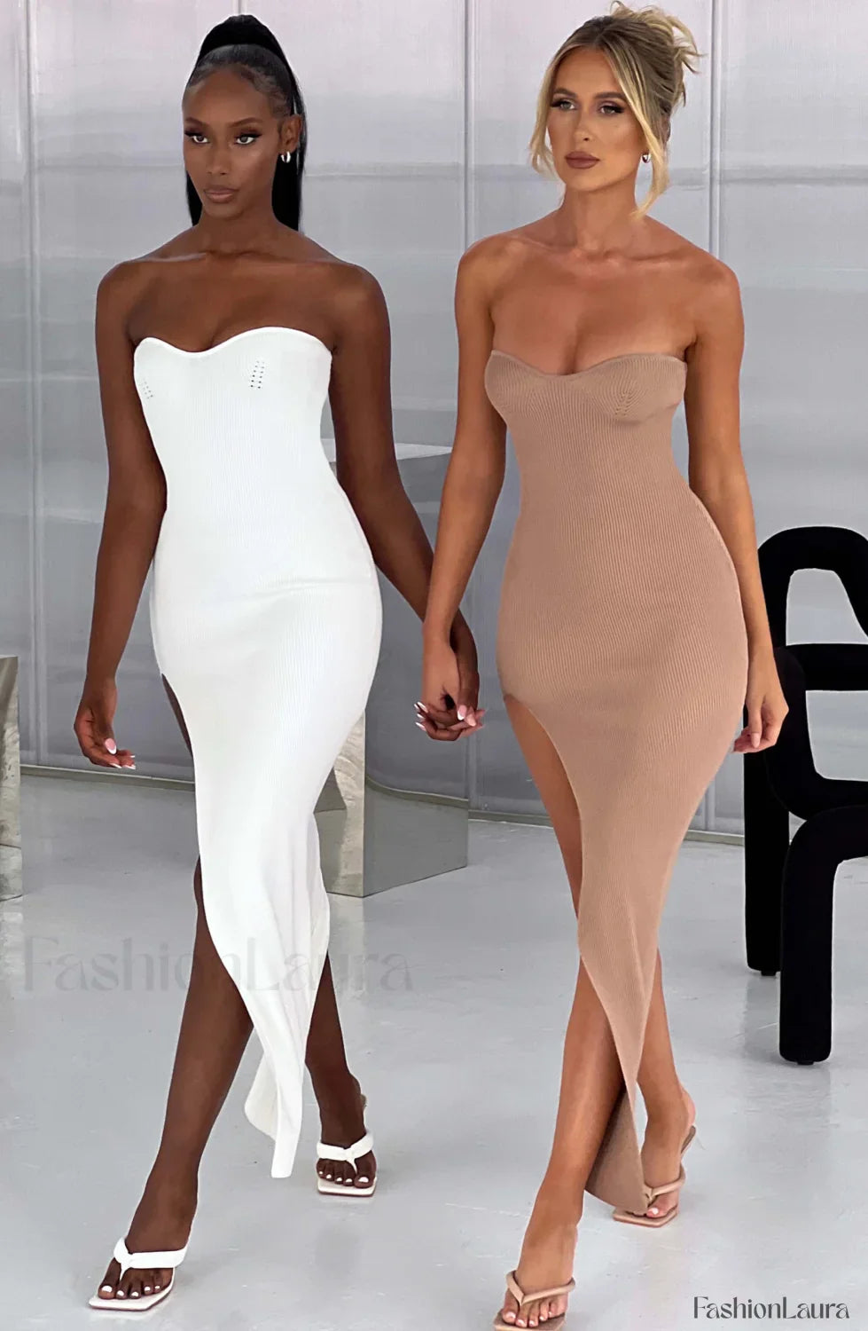 Angela Maxi Graceful Dress - White