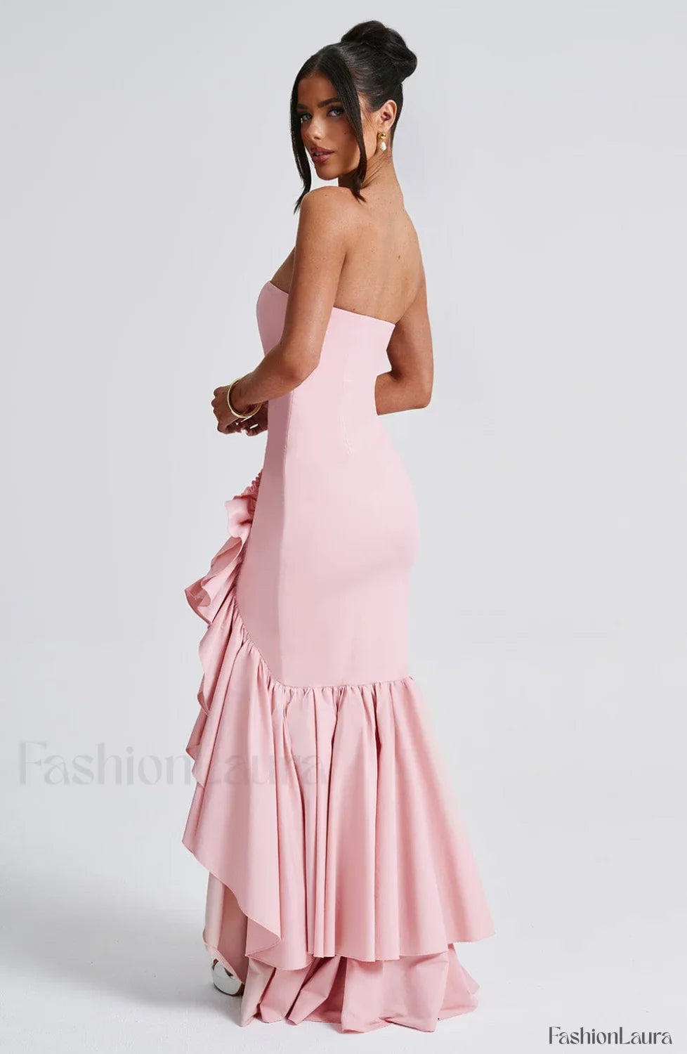 Angelina Maxi Graceful Dress - Blush
