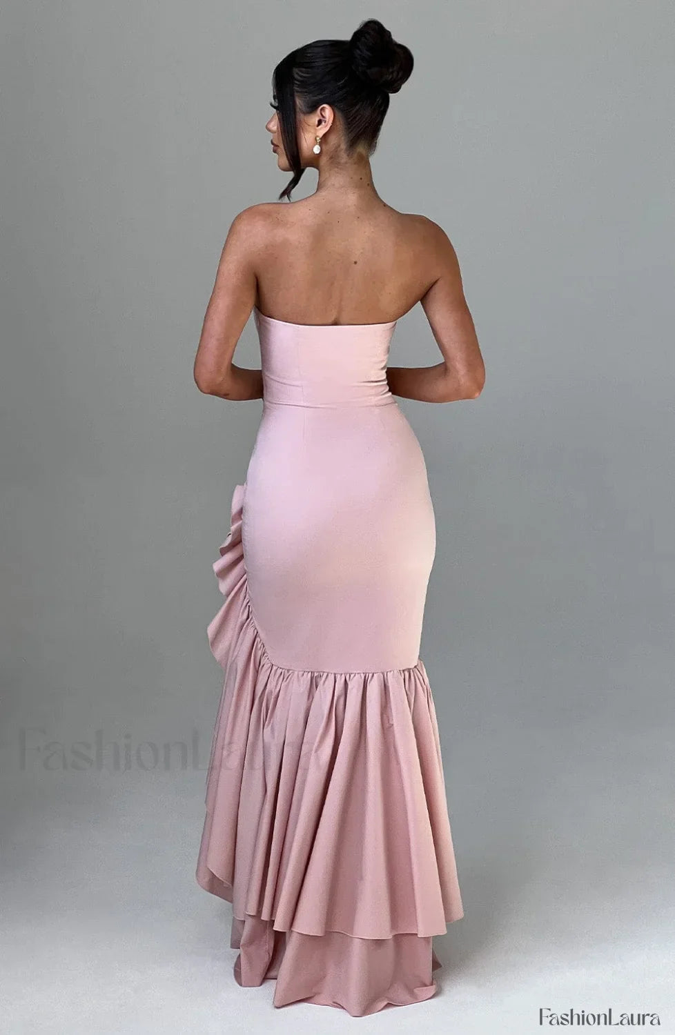 Angelina Maxi Graceful Dress - Blush