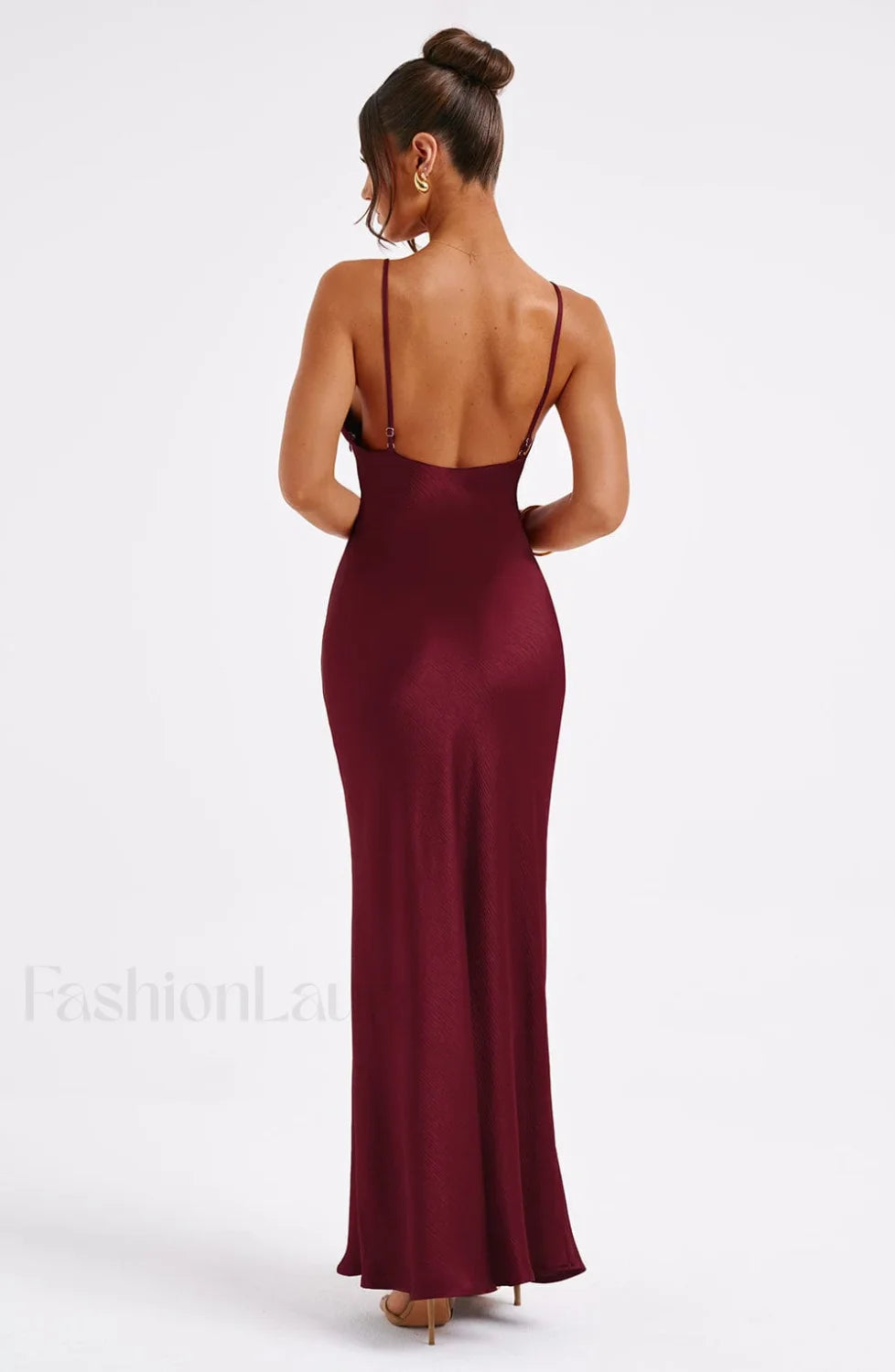 Anja Maxi Graceful Dress - Burgundy