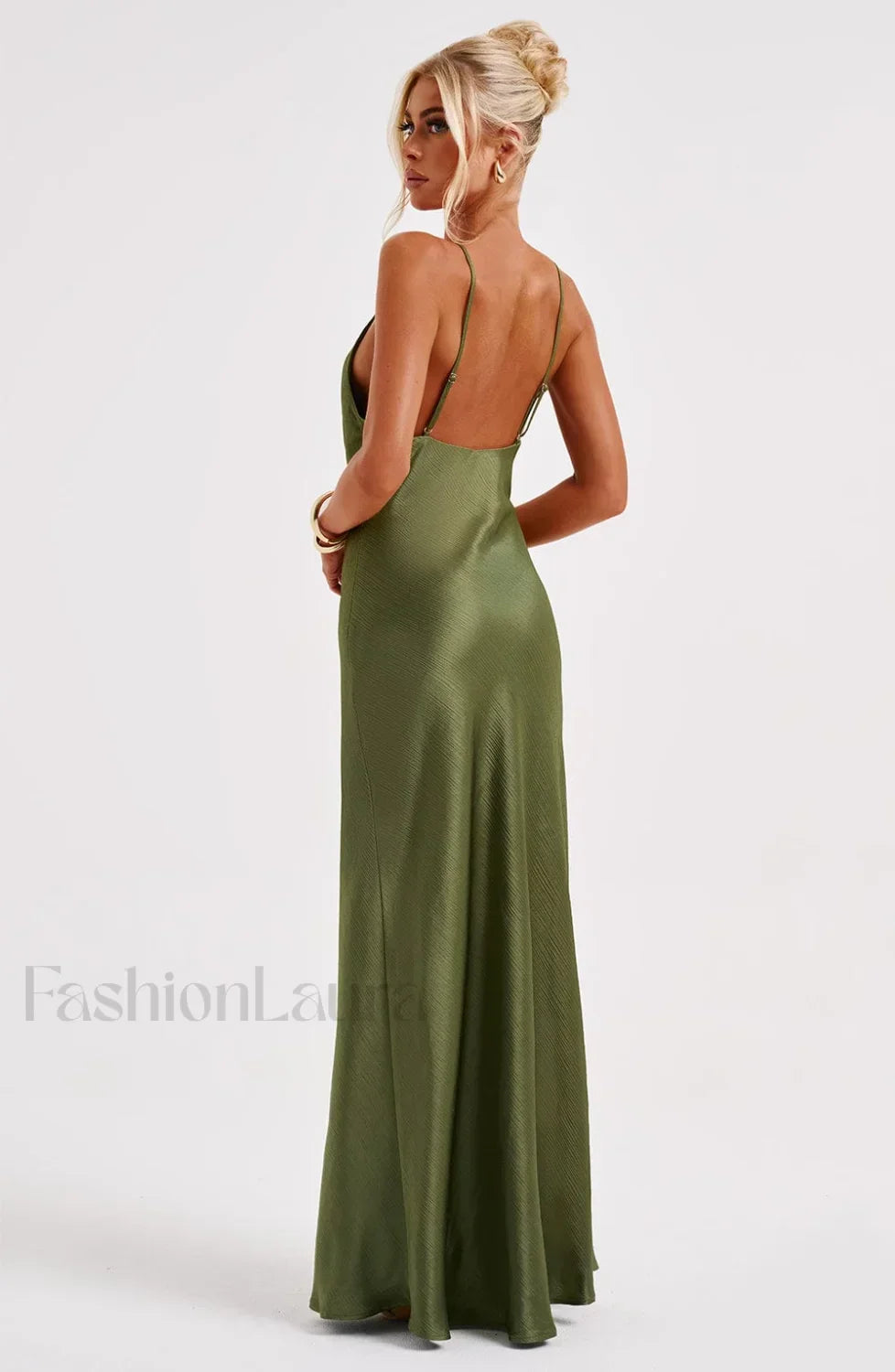 Anja Maxi Graceful Dress - Khaki