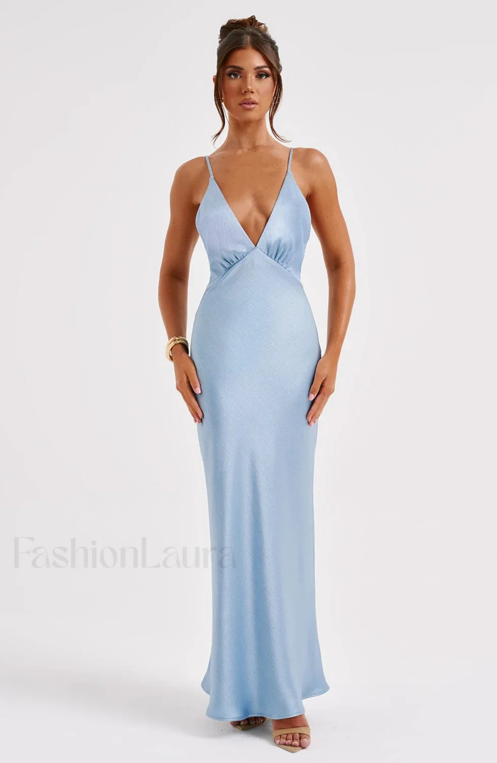 Anja Maxi Graceful Dress - Turquoise