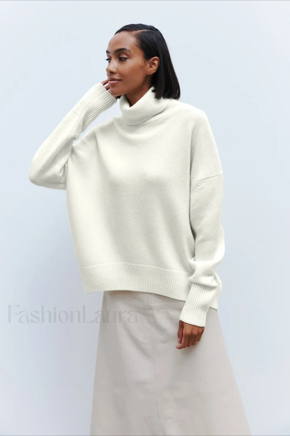 Anti-Pilling Loose Turtleneck Sweater